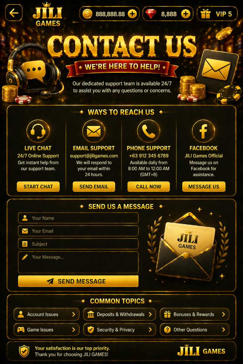 संपर्क करें | JILI Games India
